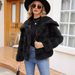 Elegant Faux Fur Cropped Jacket For Women - Winter Fashion Outerwear With Lapel Collar, Plus Size Options (Black/Rose/Pink/Purple/Grey/Khaki)_ecoleips.com
