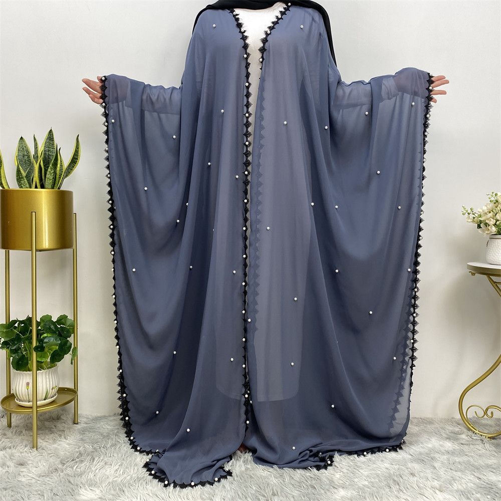 Women's Clothing Trendy Lace Stitching Beads Loose Lace Long Sleeve Cardigan Women's_ecoleips.com