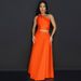 Women's Clothing Off Shoulder Slit Sleeveless Skirt Two Piece Set_ecoleips.com