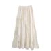 Heavy Industry Lace Mesh Skirt Spring And Summer New Big Pendulum A-character Design Long Skirt_ecoleips.com