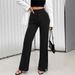 AD534 Fashionable New Micro Flare 2025 Spring Thin High-Waisted Slim-Fit Butt-Lifting Casual Pants_ecoleips.com