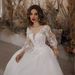 High-End European American Export Wedding Dress Summer Long Train Sexy Tulle Off-Shoulder Puff Sleeve for Women_ecoleips.com