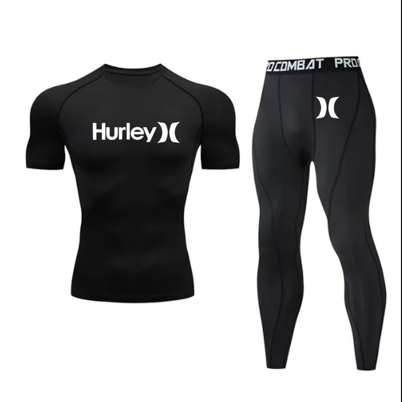 Women's Clothing Hurley Printed Men's Wetsuit Quick Drying Sun Protective Stretchy Top Beachwear Fitness Training Sportswear_ecoleips.com