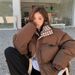 Chessboard Cotton-padded Jacket Women's Winter Thickened Loose Bread Clothes Niche Cotton Clothes_ecoleips.com