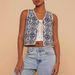 2025 European And American Pants Hot-selling Women's Casual Woven Printed Vest Short Style_ecoleips.com