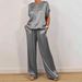 Spring/Summer Casual Outfit: Loose-Fitting Shirt With Wide Leg Pants_ecoleips.com