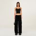 SMFK Black Garden Sports Camisole Cross Flower Full Print Hot Girl Slim Fit Short Tank Top Summer New Style_ecoleips.com