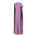 Women's Elegant Unique Design Sleeveless Shawl Style High Waisted Solid Color Dress New Style Party Wear_ecoleips.com