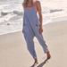 Women's Solid Color Jumpsuit – Strapless Wide-Leg Romper With Utility Pockets, Casual & Chic One-Piece Outfit_ecoleips.com