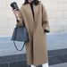 Minimalist Japanese-Style Coat – Oversized Straight-Cut Trench In Pure Colors (Black/Beige/Navy)_ecoleips.com