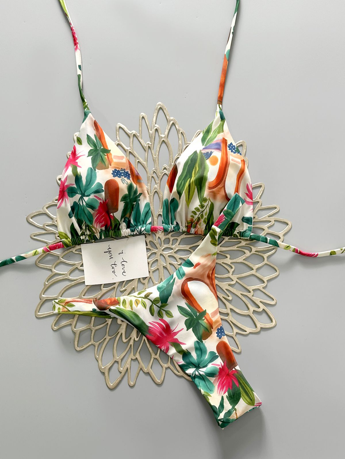 2026 European American Style Women's Bikini Printed Swimsuit Sexy Beach Swimwear Huludao Polyester Nylon Vacation Style_ecoleips.com