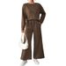 In Stock 2025 European American Loose-fitting Simple Solid Color Casual Suit Women, New Autumn And Winter Textured_ecoleips.com