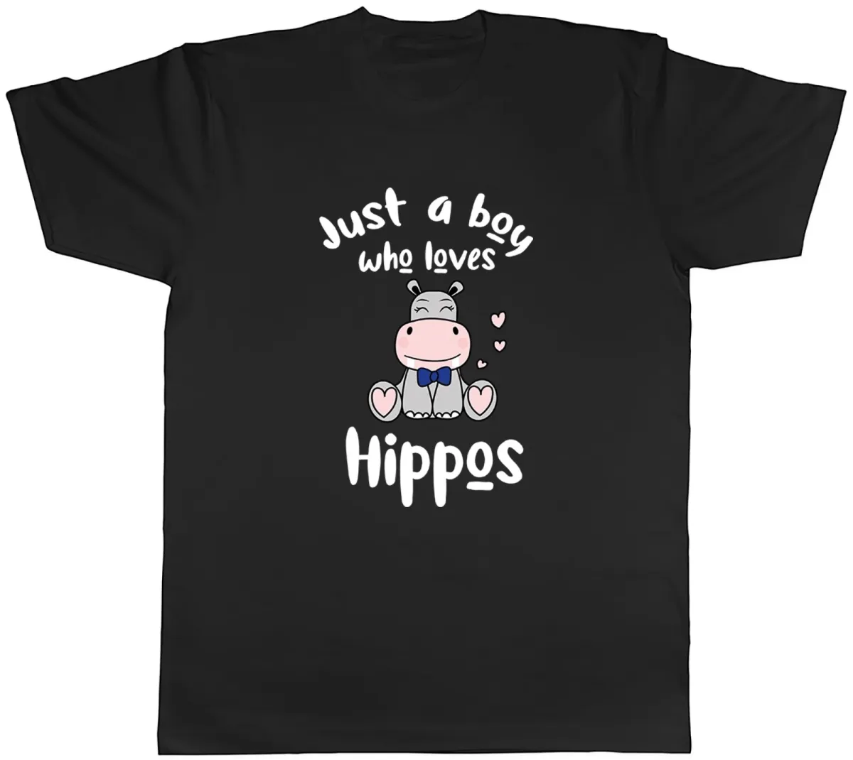Women's T-Shirts Just A Boy Who Loves Hippos Hippopotamus Lover Mens T-Shirt Tee Gift Top_ecoleips.com