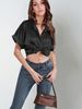 Verve 2025 Satin Short Sleeve Button Down Shirt Casual Loose Top For Women_ecoleips.com