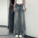 Retro Straight-leg Jeans Women's New Summer High-waisted Loose Slimming Floor-length Wide-leg Pants_ecoleips.com