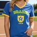 Style Football Jersey Short Sleeve T-Shirt – Breathable Polyester, V-Neck, Trendy Print For Sports & Casual Wear_ecoleips.com