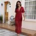 2024 European And American Summer New Bohemian Style Beach Vacation Slit Lace Resort Long Dress_ecoleips.com