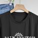 Women's Clothing Women's Casual Round Neck Short Sleeve T-Shirt Multi-Color Style Simple Fashionable Sports Top Solid Printed Loose Fit_ecoleips.com