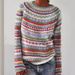 Sweater With Round Neck, Colorful Design, Loose Fit, And Fashionable Pullover Knitwear_ecoleips.com
