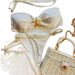 Sexy Solid Color Bikini Split Swimsuit Three Piece Suit New Suspender Bikini_ecoleips.com