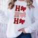 Christmas Letter & Bow Sweatshirt – Embroidered Sequin Top (XS/S/M/L, Beige)_ecoleips.com