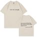 Cross-Border Independent Station Drake Letter Top Round Neck Short Sleeve Women's Pure Cotton T-Shirt You Are_ecoleips.com