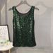 New Women's Clothing Sexy Women's Suit With Sequined Vest Undershirt And Sparkling Mesh Top Glittering Form-Fitting Party Outfit_ecoleips.com