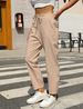 Suitable For All Seasons 2025 Women's New Casual Cotton Linen Slim Drawstring Elastic Waist Pants_ecoleips.com