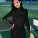 Spring New Golf Women's Clothing: White Long-sleeve T-shirt With Stand-up Collar, Sports Anti-exposure Short Skirt Set_ecoleips.com