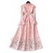 Muslim Dress Women Elegant Banquet Dress With Heavy Embroidery & Bell Sleeves – Hollow Out Design For Spring/Summer Celebrations_ecoleips.com