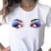 Cross-border Fashion Clothing, Trendy Spring-summer New Eyelash Short-sleeve Women's T-shirt_ecoleips.com