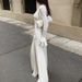 2026 Spring New Women's Clothing Cross-Border European And American French Style Fashionable Elegant Bell Sleeve Solid_ecoleips.com