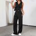 Retro Women's V Neck Striped Two Piece Suit Set Elegant Sophisticated European American Style Clothing for Mature Women_ecoleips.com