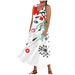 Cross-border Foreign Trade Clothing 2024 New Summer Women's Sleeveless Long 3D Printed Floral Dress European And_ecoleips.com