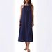 Women's Clothing Halter Neck Sleeveless Cotton Linen Dress American Style Solid Color Vest Hot Selling_ecoleips.com