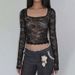 2025 Winter New Fashion Sexy Hot Girl Sheer Slim Lace Long Sleeve Top Wholesale_ecoleips.com