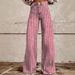 Women's Wide Leg Straight Leg Flared Jeans Anti Denim Striped Design Relaxed Everyday Wear Comfortable Feshion_ecoleips.com
