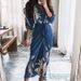 Women's Clothing New Temperament Sexy Printed V Neck Pleated Irregular Strap Dress_ecoleips.com