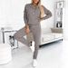 Women's Round Neck Solid Color Long Sleeve Casual Top Button Detail Comfort Fit Spring/Autumn Fashion_ecoleips.com