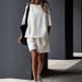 2025 European And American European And American Casual Ladies Summer Suit Round Neck Short Sleeve Elastic Sports Suit Two Piece Suit For Women_ecoleips.com