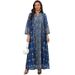 Modest Abaya Dress Premium Dubai-Inspired Kaftan Dress - Elegant Embellished Abaya With All-Over Print & Rhinestone Details, Loose Fit Long Sleeve_ecoleips.com