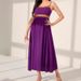 XQY Spring Summer Women's Muslim Fashion Sequin Ribbon Set Dress_ecoleips.com