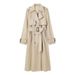 Women's Clothing Belted Trench Coat Casual Elegant Fashion Polyester Spring/Autumn Regular Fit American Style_ecoleips.com