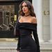 WG156 European And American Cross-border Foreign Trade New Fashion Sexy Slim-fit Off-shoulder Bodycon Long-sleeve Dress_ecoleips.com
