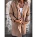 Autumn-Winter Women's Solid Color Lapel Pocket Cardigan Single-Breasted Midi Length Coat_ecoleips.com