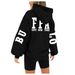 Women's Oversized Hooded Sweatshirt With Stylish Prints - Soft Fleece-Lined Long Sleeve Pullover For Casual Comfort (Multiple Colors Available)_ecoleips.com