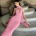 Women's Sexy Backless Slit Irregular Slim Fit Dress Winter New Arrival Foreign Trade Wholesale Clothing_ecoleips.com