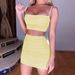 Sexy Camisole And Pleated Bodycon Skirt Two Piece Set Women's European And American Style Clothing_ecoleips.com