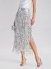 Sequin & Fringe Mermaid Pencil Skirt – High-Slit Evening Skirt For Women (Black/Silver, S-XL)_ecoleips.com