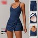Women's Clothing Eco-Friendly Recycled Dress Anti-Exposure Twist Design Cross Hollow Beautiful Back Tennis Skirt Polyester_ecoleips.com